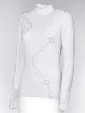 Equiline Nadia Ladies Long Sleeve Competition Show Shirt White M